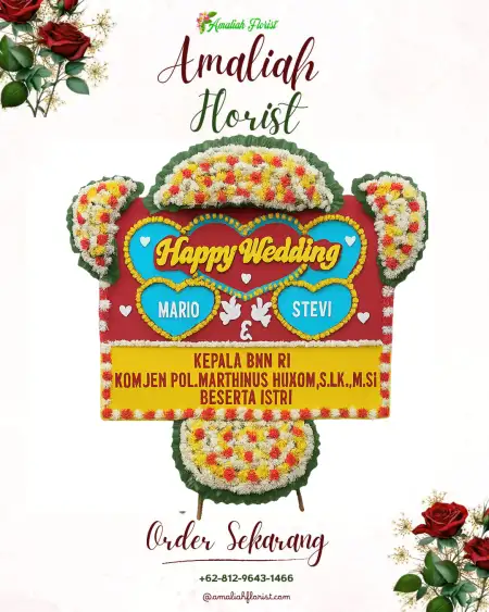 Papan Bunga Pernikahan Mungli